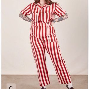 Big Bud Press Cherry Stripe short sleeve jumpsuit